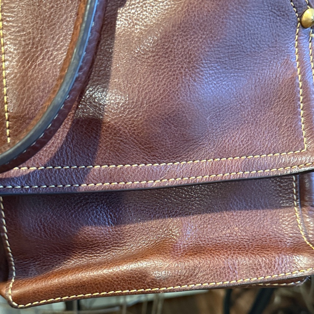 Dooney & Bourke Florentine Clayton chestnut Brown Leather Satchel - Picture 2 of 10